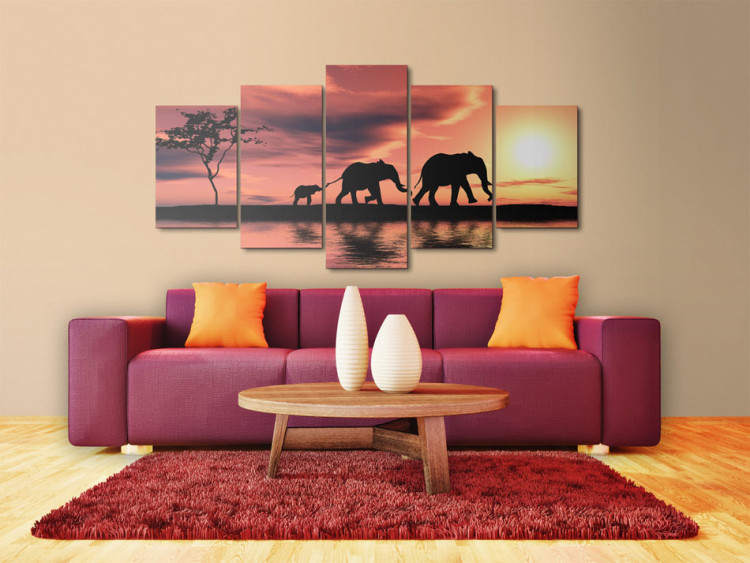 Canvas Print African elephants family 58801 additionalImage 3