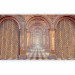 Wall Mural Long brick corridor - 3D illusion optically enlarging the room 60201 additionalThumb 1