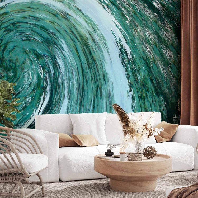 Wall Mural Element of Water - Modern Abstract Water Whirl in Turquoise Color 61001