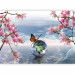 Wall Mural Butterfly Fantasy - Butterfly on a ball against the sea and magnolia background 61301 additionalThumb 1
