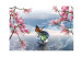 Wall Mural Butterfly Fantasy - Butterfly on a ball against the sea and magnolia background 61301 additionalThumb 1