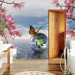 Wall Mural Butterfly Fantasy - Butterfly on a ball against the sea and magnolia background 61301 additionalThumb 8