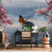 Wall Mural Butterfly Fantasy - Butterfly on a ball against the sea and magnolia background 61301 additionalThumb 4