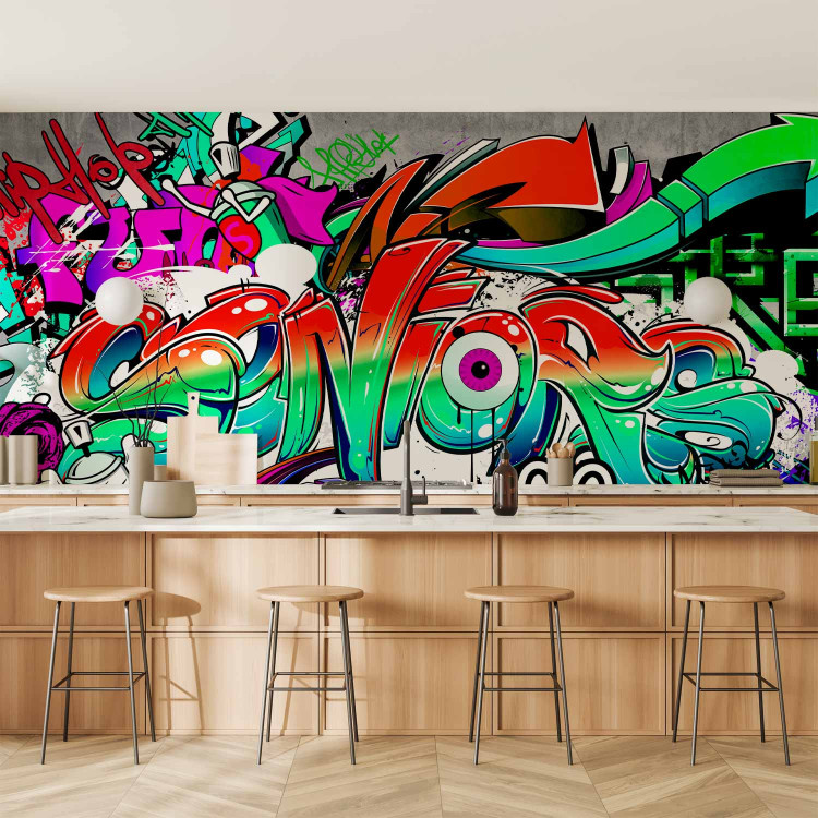 Wall Mural Urban Art - Colorful Mural with Artistic Graffiti-Style Text 64601 additionalImage 6