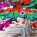 Wall Mural Urban Art - Colorful Mural with Artistic Graffiti-Style Text 64601 additionalThumb 2