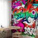 Wall Mural Urban Art - Colorful Mural with Artistic Graffiti-Style Text 64601