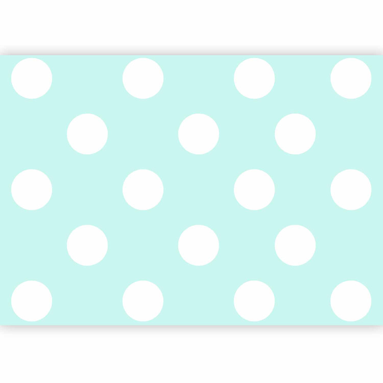 Wall Mural Tiny White Polka Dots - White Dots on Turquoise Background for Children's Room 64801 additionalImage 5