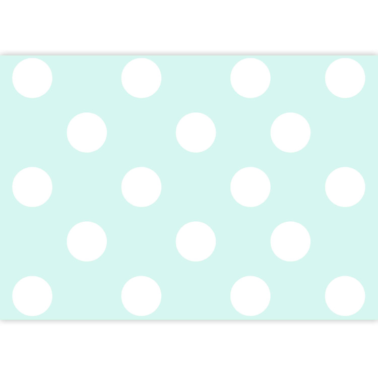 Wall Mural Tiny White Polka Dots - White Dots on Turquoise Background for Children's Room 64801 additionalImage 4