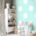 Wall Mural Tiny White Polka Dots - White Dots on Turquoise Background for Children's Room 64801 additionalThumb 8