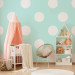 Wall Mural Tiny White Polka Dots - White Dots on Turquoise Background for Children's Room 64801 additionalThumb 4