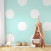 Wall Mural Tiny White Polka Dots - White Dots on Turquoise Background for Children's Room 64801 additionalThumb 6