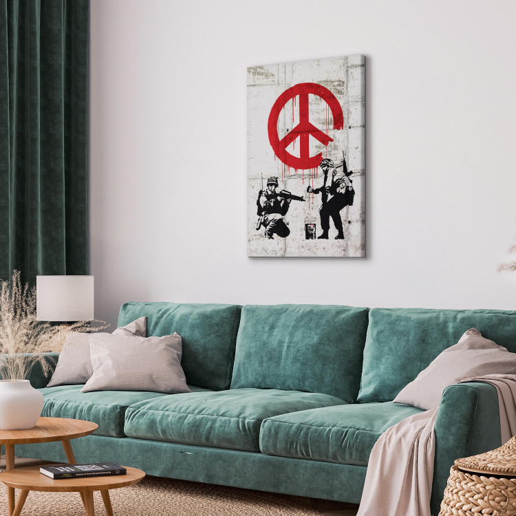 Canvas Art Print  Soldiers Painting Peace by Banksy 68001 additionalImage 5