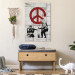 Canvas Art Print  Soldiers Painting Peace by Banksy 68001 additionalThumb 3