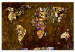 Canvas Art Print Map: Gustav Klimt inspiration  92601