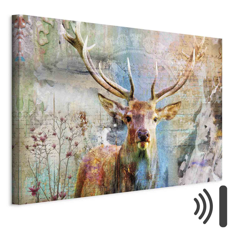 Canvas Art Print Deer on Wood 106111 additionalImage 8