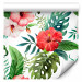 Modern Wallpaper Tropical Flowers (Red) 108511 additionalThumb 6