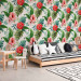 Modern Wallpaper Tropical Flowers (Red) 108511 additionalThumb 9