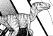 Poster Dinosaur Terrain - black and white geometric abstraction with a dinosaur 114311 additionalThumb 5