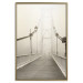 Wall Poster Bridge in the fog - urban architecture in sepia tones with a walking man 115011 additionalThumb 20