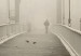Wall Poster Bridge in the fog - urban architecture in sepia tones with a walking man 115011 additionalThumb 10