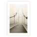 Wall Poster Bridge in the fog - urban architecture in sepia tones with a walking man 115011 additionalThumb 19