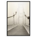 Wall Poster Bridge in the fog - urban architecture in sepia tones with a walking man 115011 additionalThumb 18