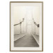 Wall Poster Bridge in the fog - urban architecture in sepia tones with a walking man 115011 additionalThumb 19