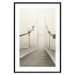 Wall Poster Bridge in the fog - urban architecture in sepia tones with a walking man 115011 additionalThumb 17