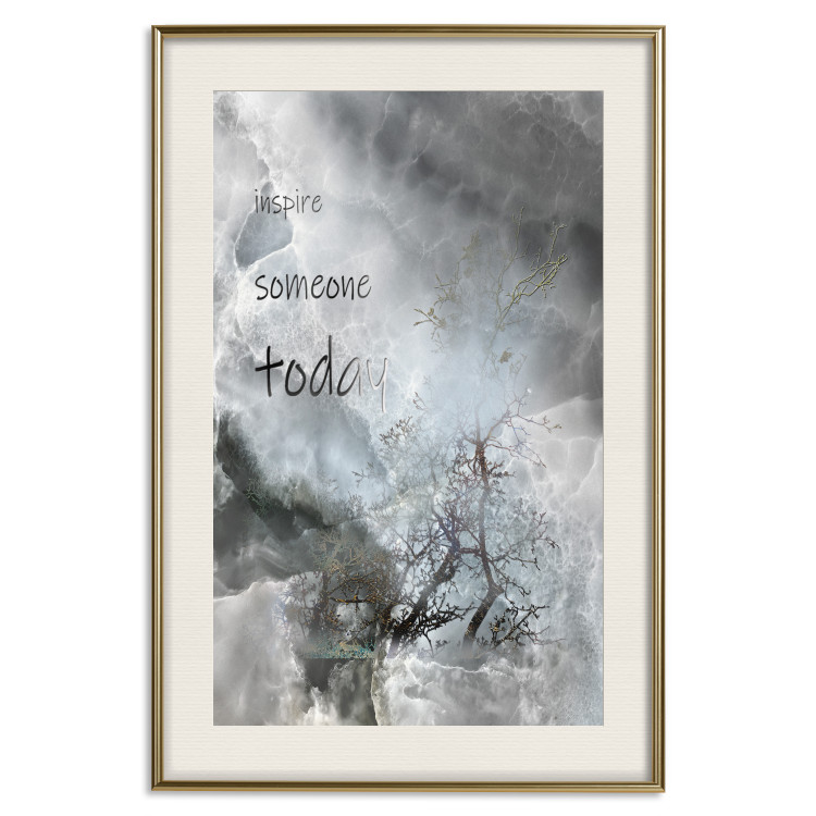 Poster Inspire someone today - abstraction with texts on a marble texture 116311 additionalImage 19