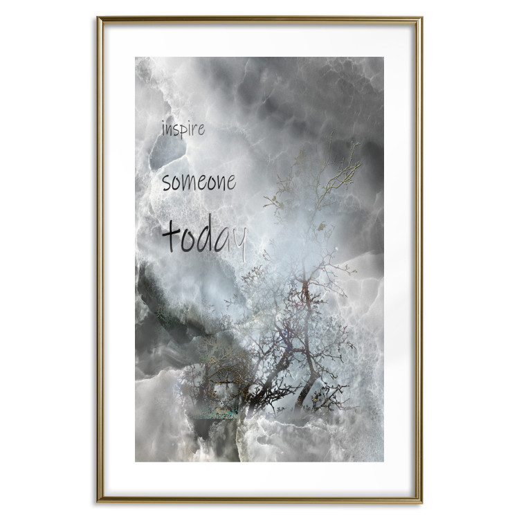 Poster Inspire someone today - abstraction with texts on a marble texture 116311 additionalImage 16