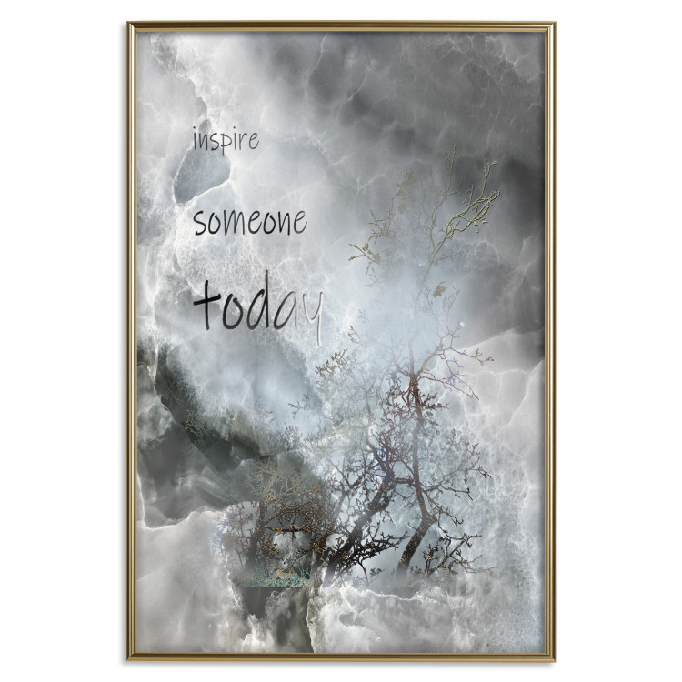 Poster Inspire someone today - abstraction with texts on a marble texture 116311 additionalImage 20