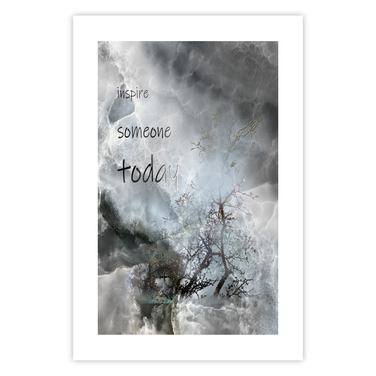 Poster Inspire someone today - abstraction with texts on a marble texture 116311 additionalImage 25