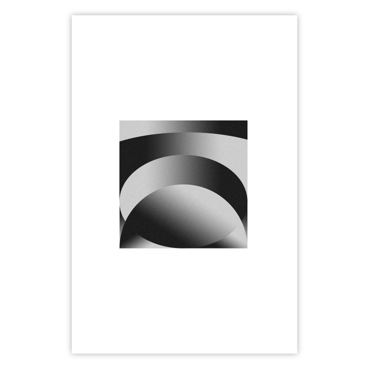 Wall Poster Gradient Shapes - simple black and white geometric abstraction 116611 additionalImage 25