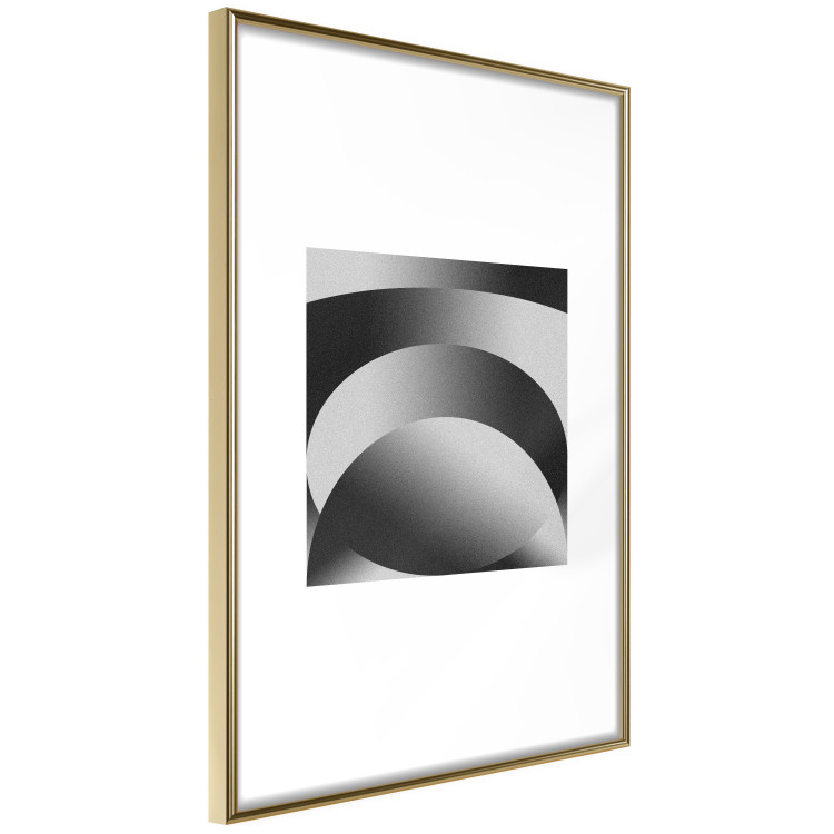 Wall Poster Gradient Shapes - simple black and white geometric abstraction 116611 additionalImage 14