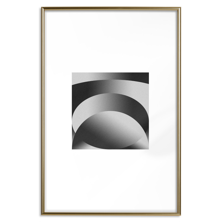 Wall Poster Gradient Shapes - simple black and white geometric abstraction 116611 additionalImage 16