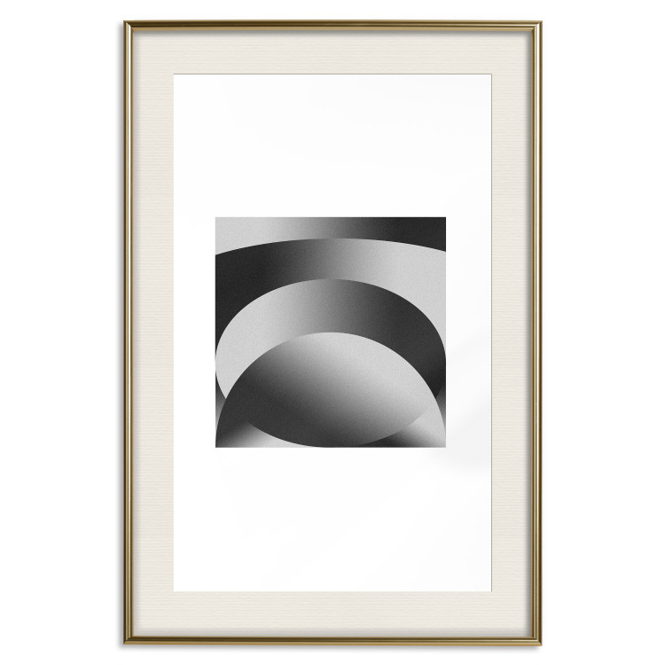 Wall Poster Gradient Shapes - simple black and white geometric abstraction 116611 additionalImage 19