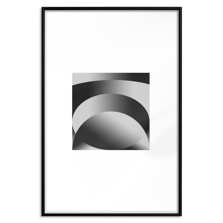 Wall Poster Gradient Shapes - simple black and white geometric abstraction 116611 additionalImage 17