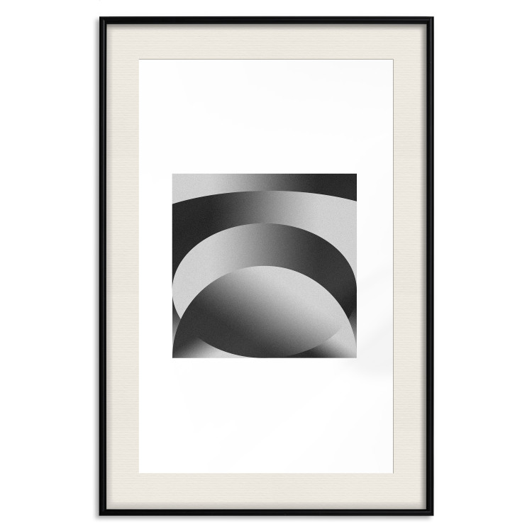 Wall Poster Gradient Shapes - simple black and white geometric abstraction 116611 additionalImage 18