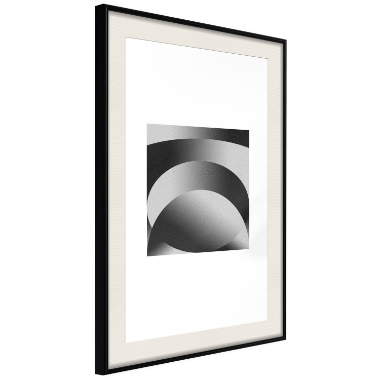Wall Poster Gradient Shapes - simple black and white geometric abstraction 116611 additionalImage 3
