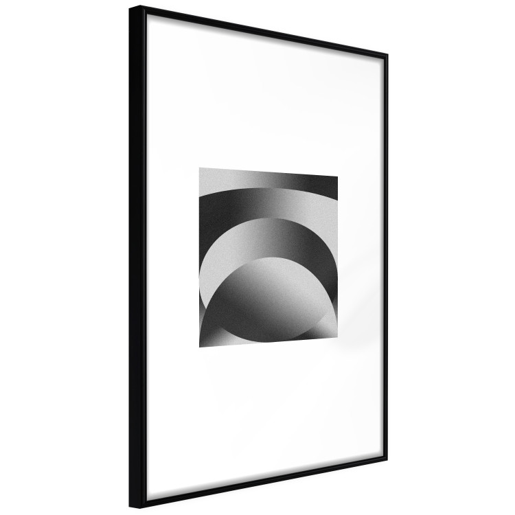 Wall Poster Gradient Shapes - simple black and white geometric abstraction 116611 additionalImage 13