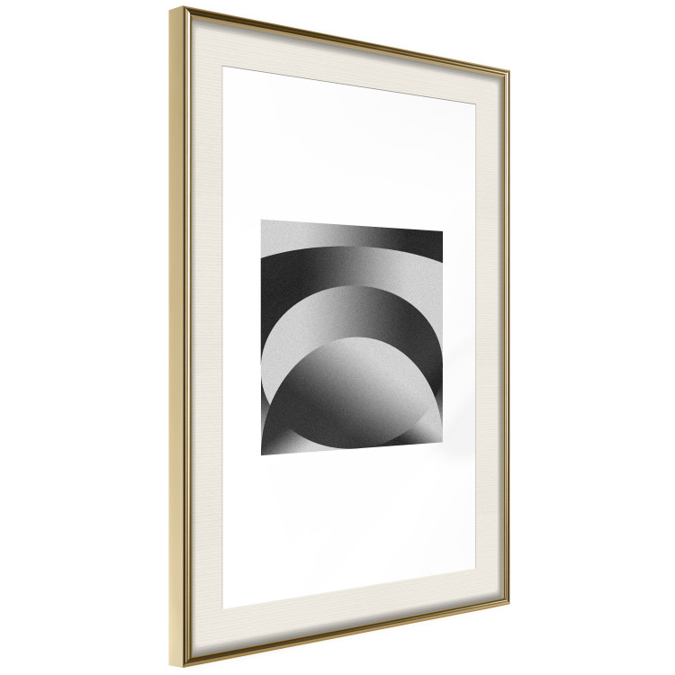 Wall Poster Gradient Shapes - simple black and white geometric abstraction 116611 additionalImage 2