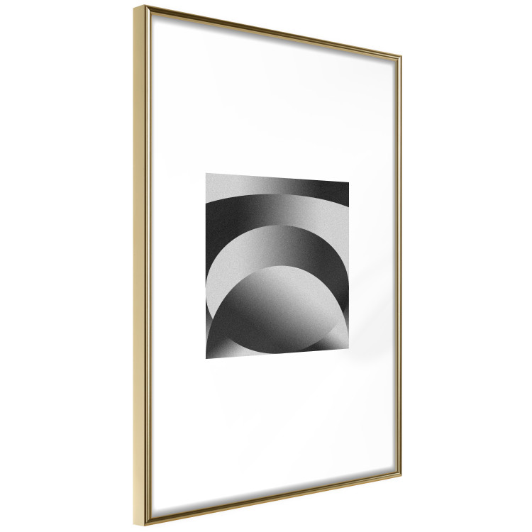 Wall Poster Gradient Shapes - simple black and white geometric abstraction 116611 additionalImage 8