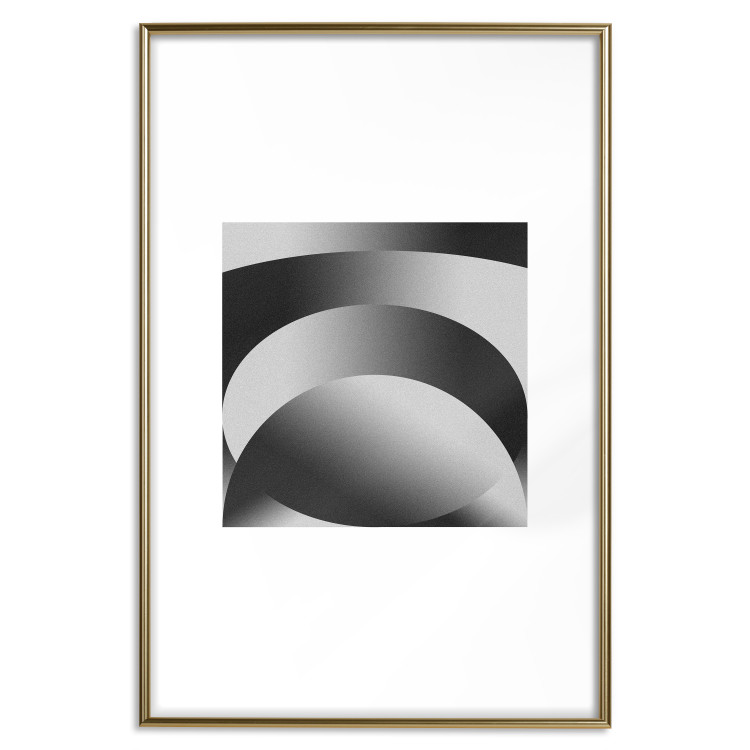 Wall Poster Gradient Shapes - simple black and white geometric abstraction 116611 additionalImage 20