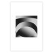Wall Poster Gradient Shapes - simple black and white geometric abstraction 116611