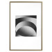 Wall Poster Gradient Shapes - simple black and white geometric abstraction 116611 additionalThumb 20