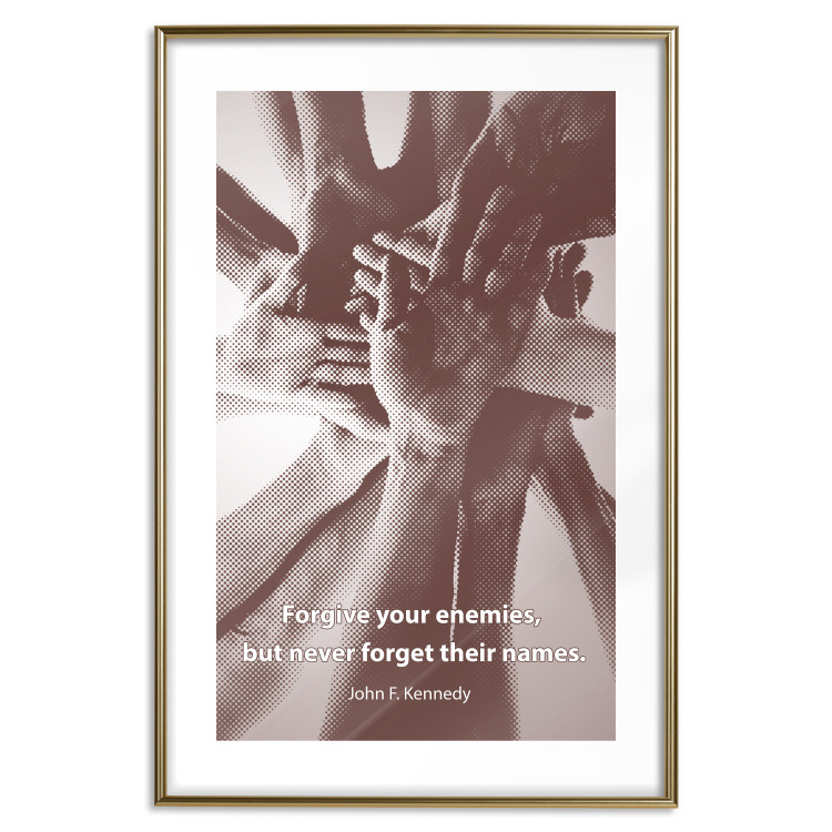 Poster Forgive your enemies - composition with hands and English quote 117011 additionalImage 14