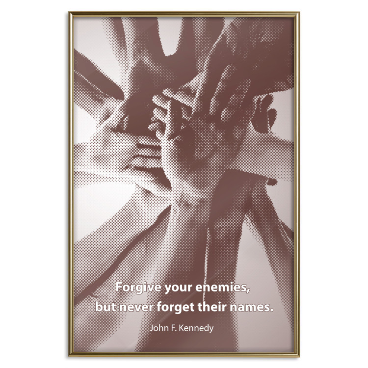 Poster Forgive your enemies - composition with hands and English quote 117011 additionalImage 16
