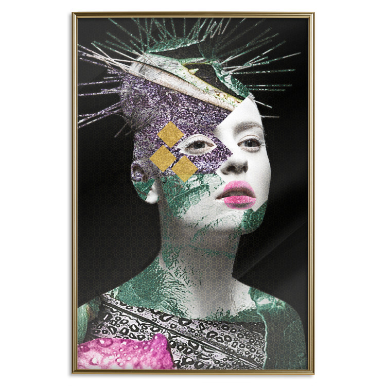 Poster Colorful Portrait - colorful abstract composition with a woman's face 117211 additionalImage 16