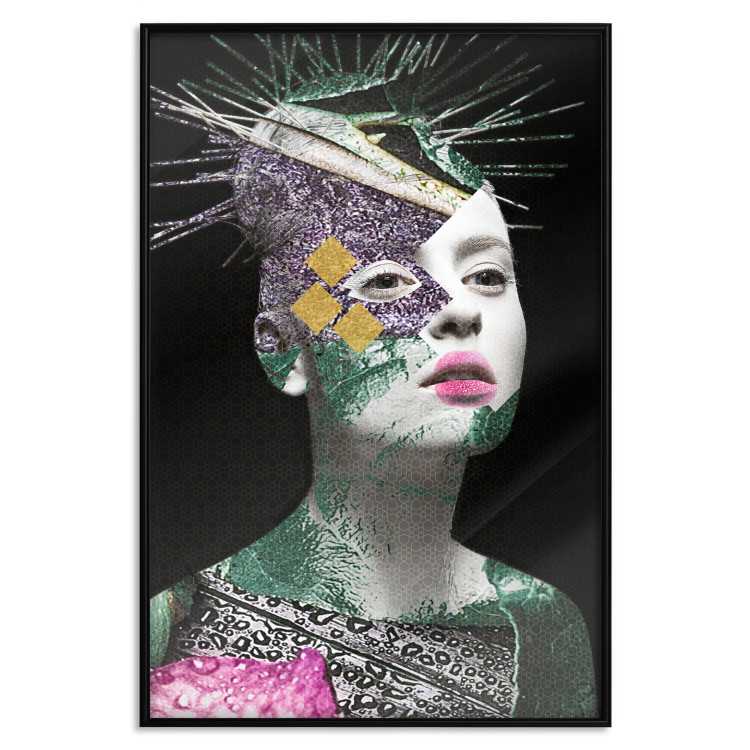 Poster Colorful Portrait - colorful abstract composition with a woman's face 117211 additionalImage 18
