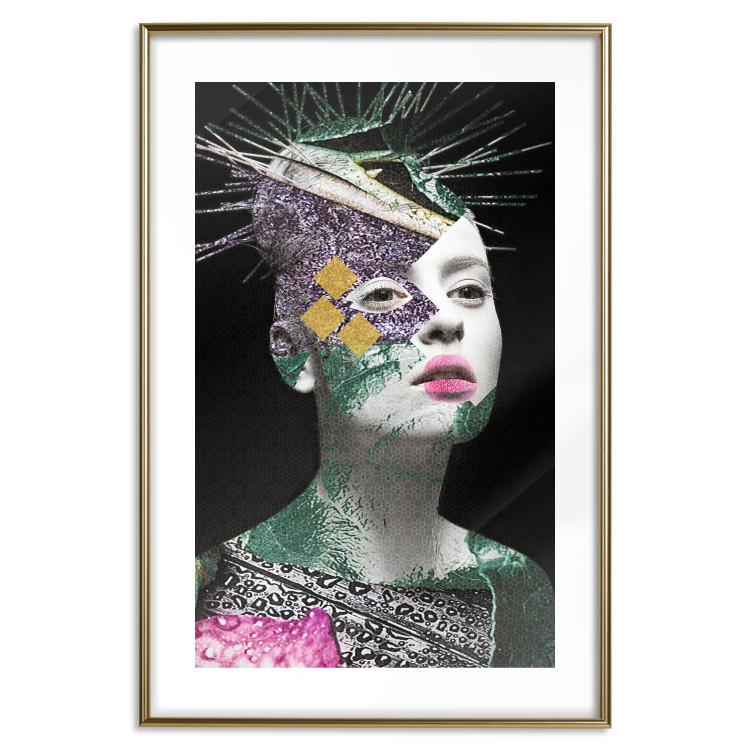 Poster Colorful Portrait - colorful abstract composition with a woman's face 117211 additionalImage 14
